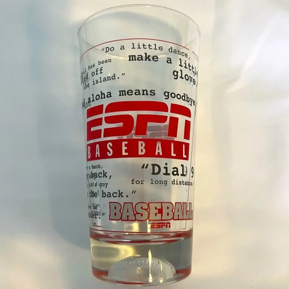 ESPN Baseball Bottom Commentator Quotes Beer 24oz Pint Glass